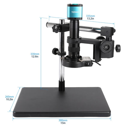 4K ULTRA Electronic Digital  Microscope  48MP USB HDMI Soldering Camera 130X 150X 180X C-Mount Zoom Lens For PCB Repair Tools
