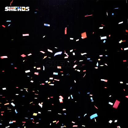 SHEHDS Triple-Loader Electronic Salute Cannon RGB Effects Confetti Machine Electronic Salute Rechargeable for DJ Disco Birthday