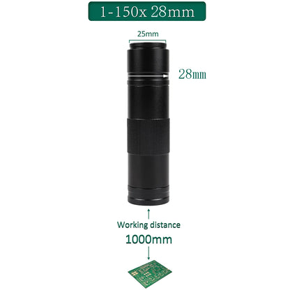 4K 48MP Electronic Digital Microscope 150X C-Mount Digital Camera Via Type Measurement For PCB Soldering Phone Repair Nice-power