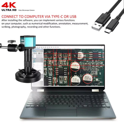 Ultra 4K 48MP Digital Electronic Microscope With USB-C HDMI Port, Professional Video Microscope For Soldering With New Bracket