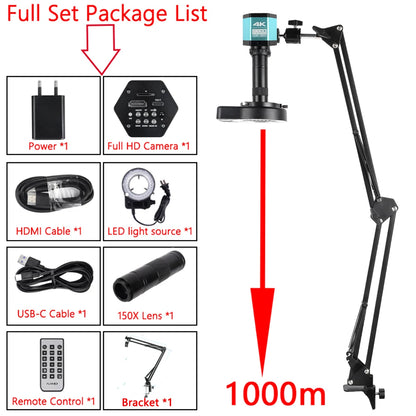 Ultra 4K 48MP Digital Electronic Microscope With USB-C HDMI Port, Professional Video Microscope For Soldering With New Bracket