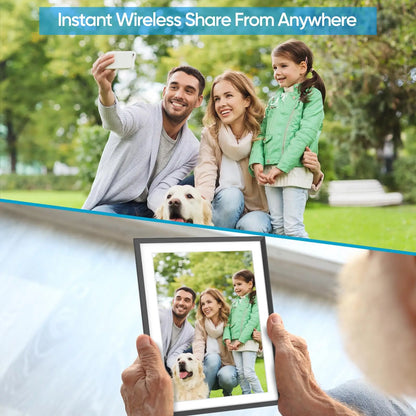 ARZOPA Digital Picture Frame 15.6" Large Wifi Digital Electronic Photo Frame with 32GB Storage, 1920x1080 FHD Touch Screen
