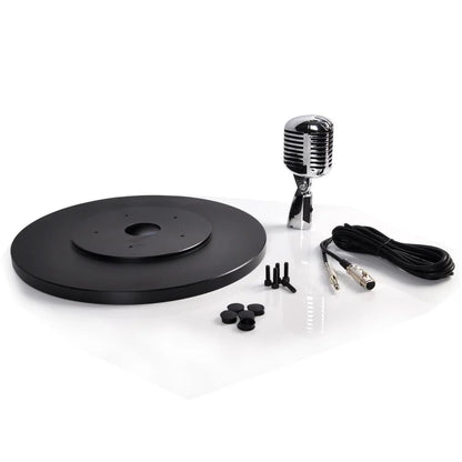 PDMICR70SL Classic Retro Vintage Style Microphone and Swing Stand, Silver
