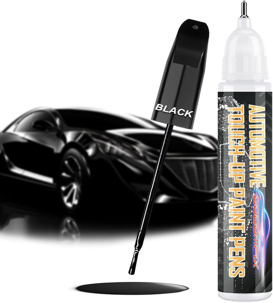 Black Touch up Paint for Cars, Car Scratch Repair Touch up Paint Pen, 2 in 1 Auto Touch up Paint Pen, Universal Color Black Car Paint