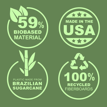 Earth’S Choice™, Durable Fashion Color 3 Ring View Binder, 1.5 Inch round Ring, up to 25% Plant Based Plastic, Eco-Friendly, USDA Certified Biobased, Lime Green, Value 2 Pack