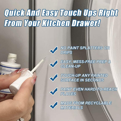 Appliance & Porcelain Paint Touch UP, High-Gloss Paint Touch up for Kitchen & Bathrooms: Sinks, Bathtubs, Appliances, Metal Surfaces, Tile, Fiberglass, Glossy Finishes, Etc. (Just Black)