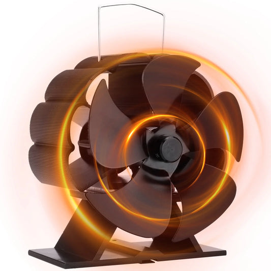 5/6/7Blades Fireplace Fan,Heat Powered Stove Fan for Log Burner/Fireplace, Eco Friendly and Efficient Wood Stove Fan